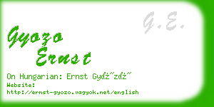 gyozo ernst business card